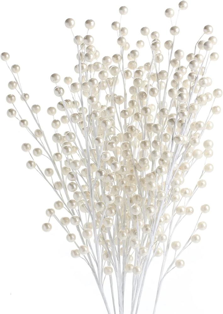 White Pearl Berry Floral Sprays (Package of 12 pieces)