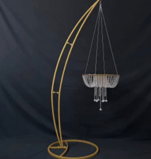 Custom Sized 6.5 FT Hanging Cake Crystal Stand Arch Suspended Cake Display Wedding Dessert Stand Floating