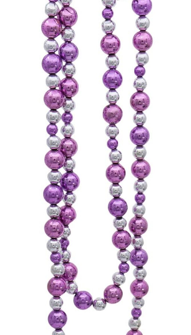 5 FT. Purple Pearl and Crystal Beaded Garland Christmas Tree Decorations String Garlands Decor Sale Wholesale Garlands Gatsby Glam Wholesale