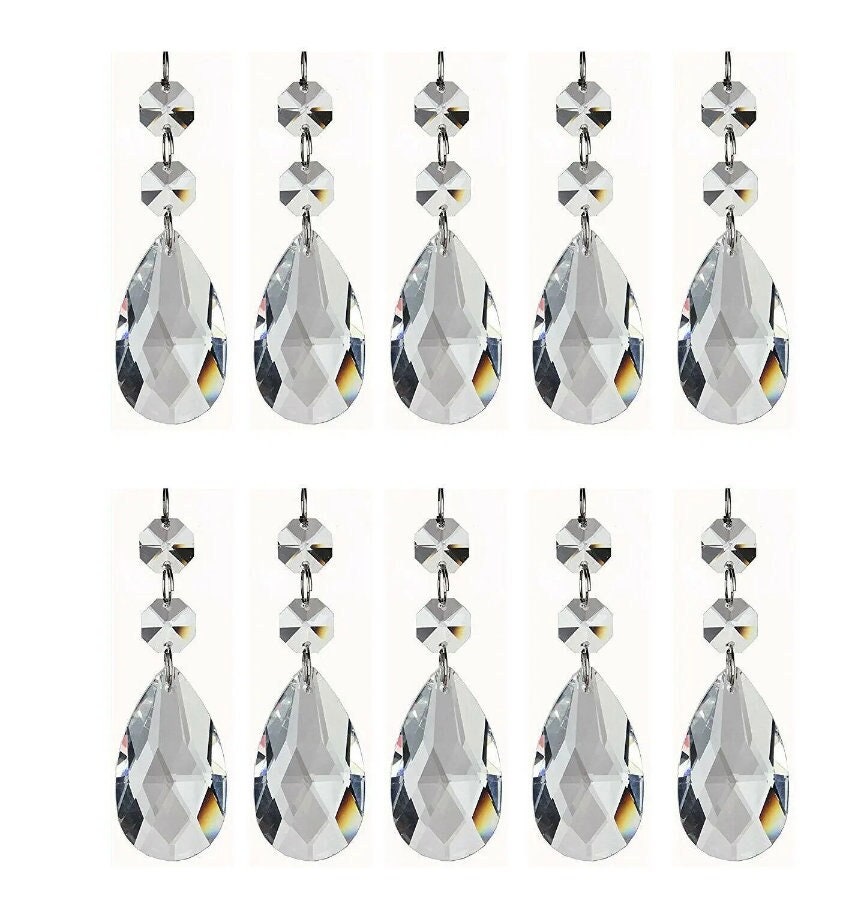 10 PCS Glass Prisms 20MM Round Crystal Ball Hanging Pendant Suncatcher Christmas Tree Decorations Sparkly Wedding Glass Crystal Beads 1