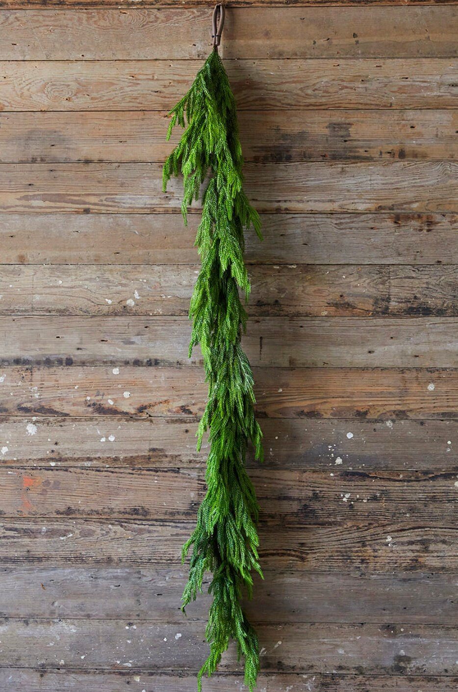 16 FT. Norfolk Pine Christmas Garland, Farmhouse Decor, Primitive Garlands, Holiday Decor, Mantle Fireplace Garland, Realistic Pine Garland