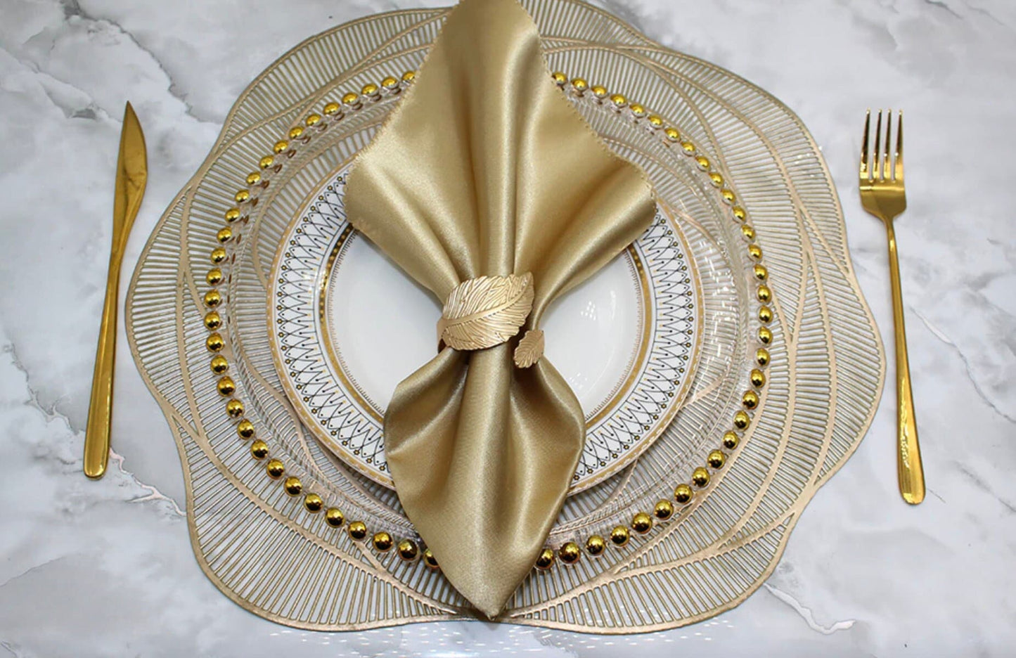 TWELVE Matte Gold Leaf Napkin Rings, Harvest Table Setting, Fall Table Decor, Thanksgiving Table Decor, Gold Leaves, Fall Decor, Sale