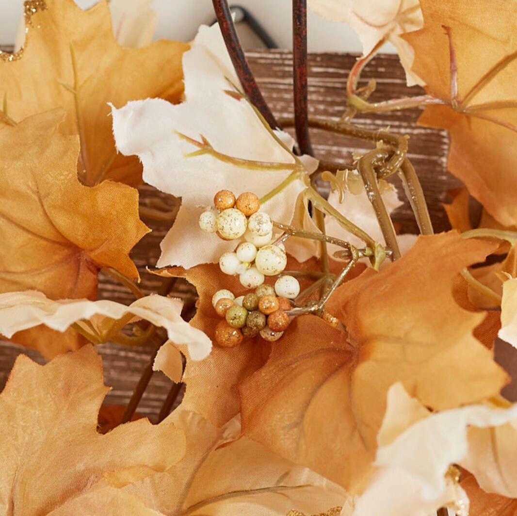 6 FT. Maple Leaf Autumn Garland, Fall Harvest Decor Fall Decorations, Neutral Garlands, Farmhouse Decor, Farmhouse Wedding, Fall Home Decor