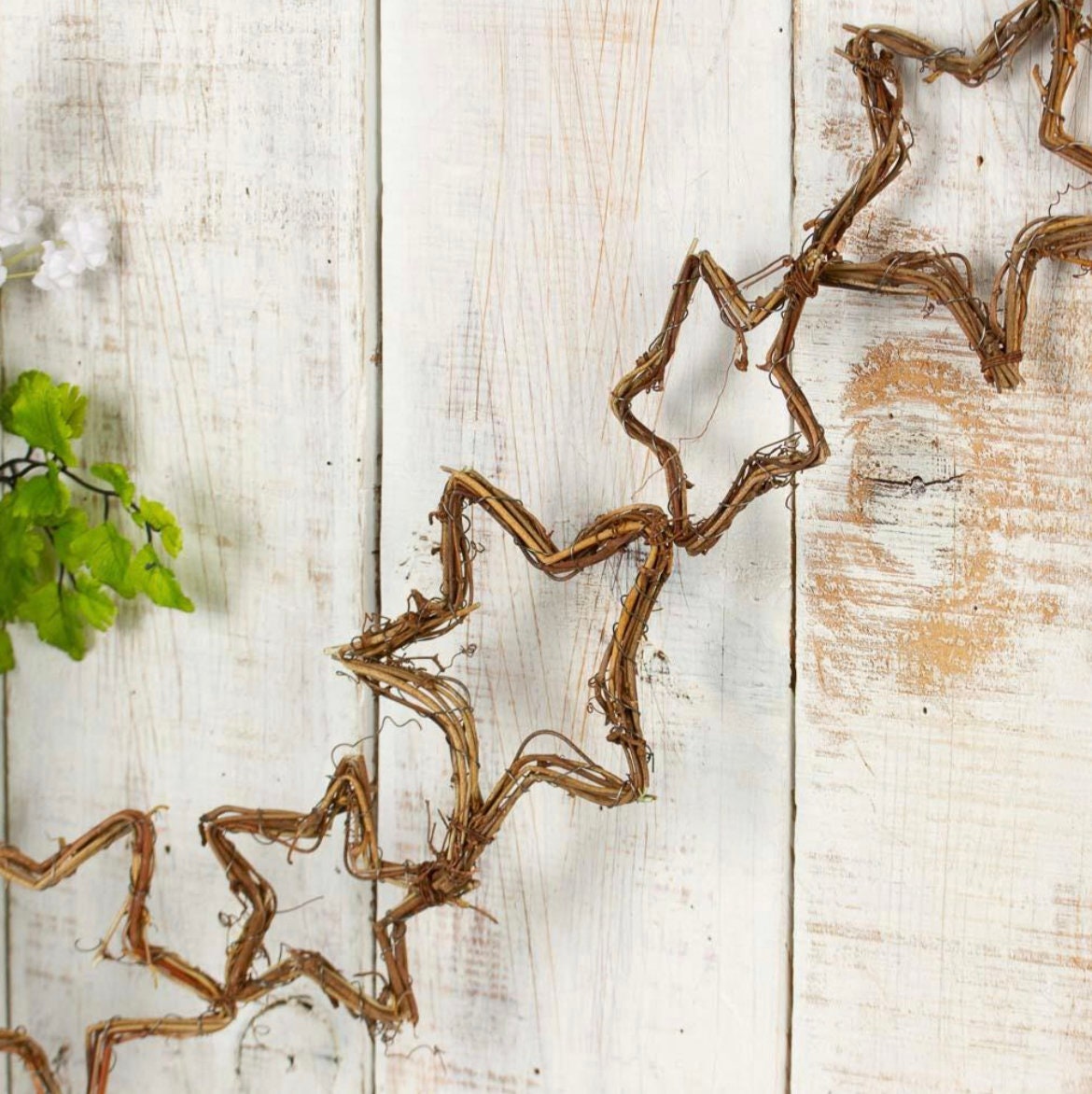 5 FT. Star Grapevine Garland, Farmhouse Fourth of July, Star Decor, Patriotic Decor, Rustic Garland, Primitive Garland, Star Home Decor